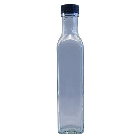 250ml Square Glass Sauce Dressing Relish Bottle With Screw Cap