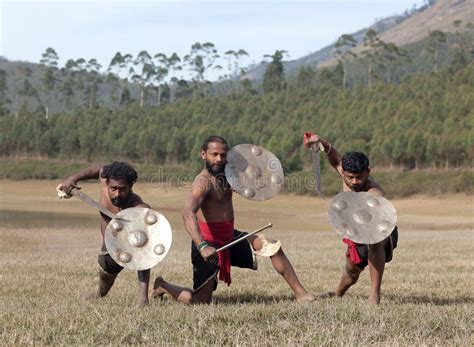 Kalaripayattu Indian Marital Art Demonstration In Kerala South India