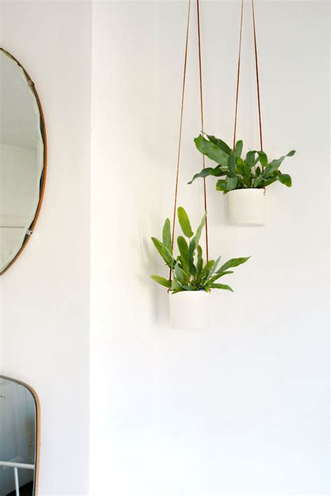 Diy Leather And Clay Hanging Planters Burkatron