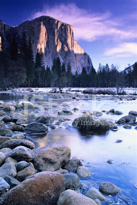 El Capitan Mountain At Sunset Stock Photo Royalty Free Freeimages