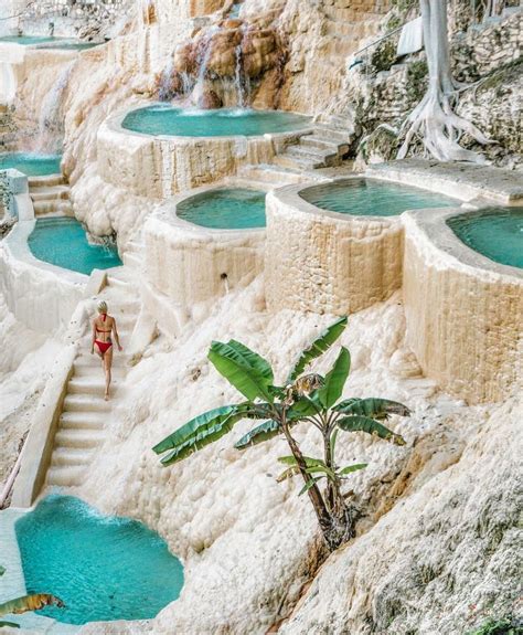 Volcanic Thermal Pools In The Hillsides Of Grutas Tolantongo In Mexico