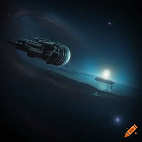 Sci Fi Ship Navigating Through The Universe On Craiyon