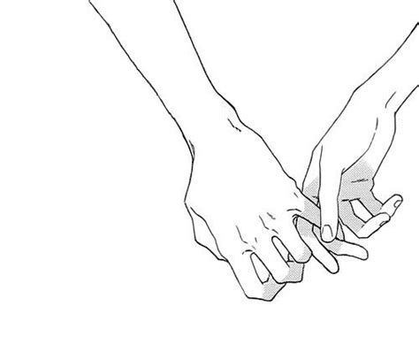Anime Monochrome Holding Hands Drawing How To Draw Hands Hand Reference