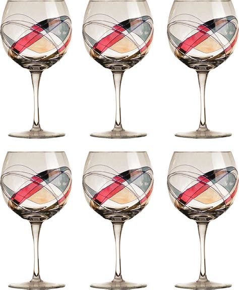 Cristal De Paris 6 Piece Galleria Red Wine Stem Glass Set Of 6 Uk Kitchen And Home