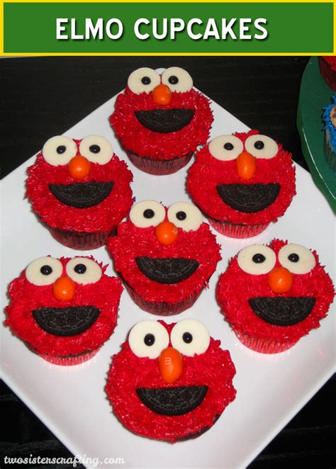 How To Make Elmo Cupcakes Two Sisters