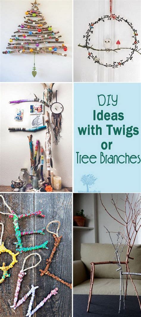 Diy Ideas With Twigs Or Tree Branches Hative Tree Branch Crafts Twig