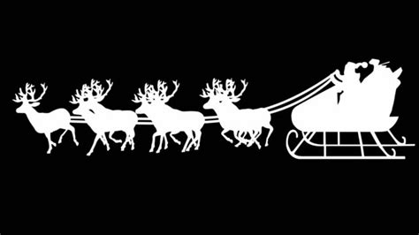 Santa Sleigh Silhouette Loopable Stock Footage Video Getty Images