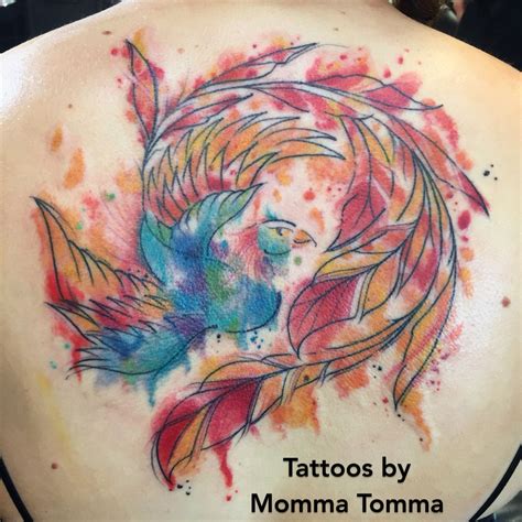 Water Color Phoenix Done By Momma Tomma In Portland Or