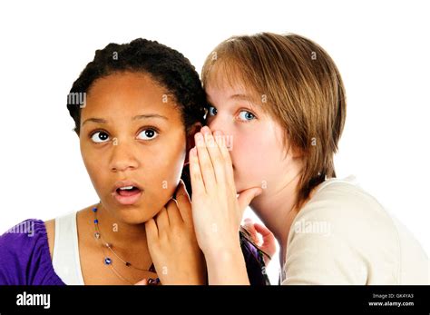 Two Teenager Girls Whispering Ear Hi Res Stock Photography And Images