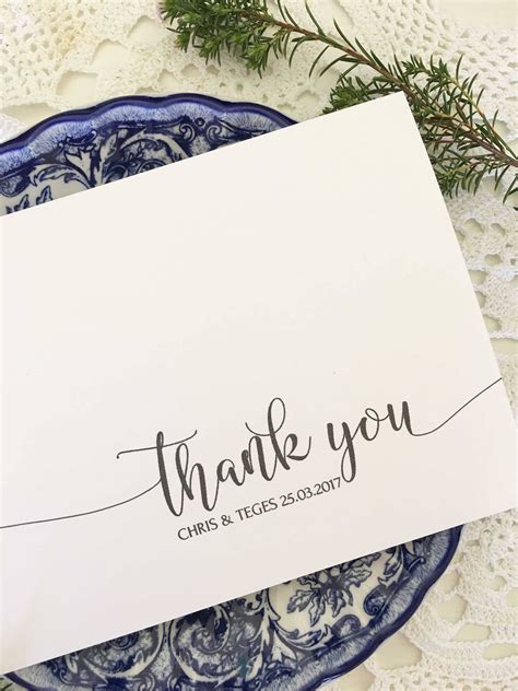 Personalised Thank You Notecards Wedding Thank You Cards Etsy