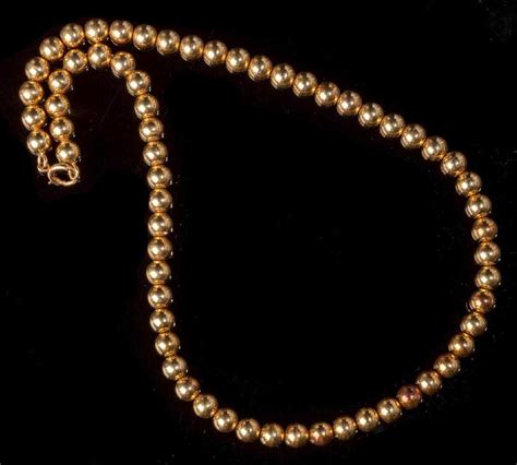 14k Gold Bead Necklace