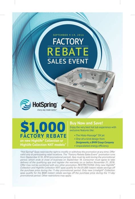 hot tub factory rebate save 1000 instantly westhampton ny patch
