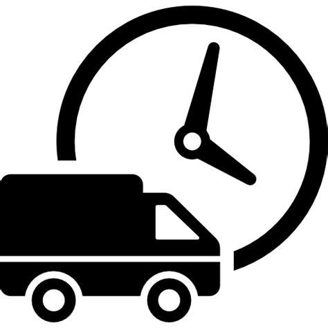 Logistics Delivery Truck And Clock Free Transport Icons