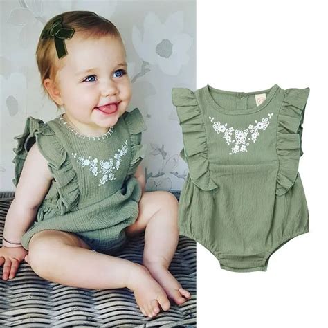 Citgeett 0 24m Summer Newborn Baby Girl Green Jumpsuit Outfits Clothes