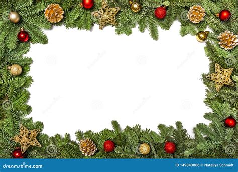 Christmas Frame Christmas Card New Year`s Greetings Stock Photo