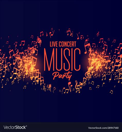 Music Party Live Concert Background Design Vector Image