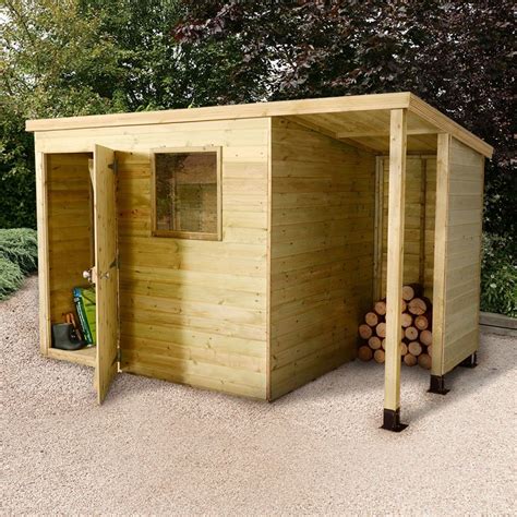 6 X 8 Shed Plus Champion Heavy Duty Pent Shed Single Door On Left
