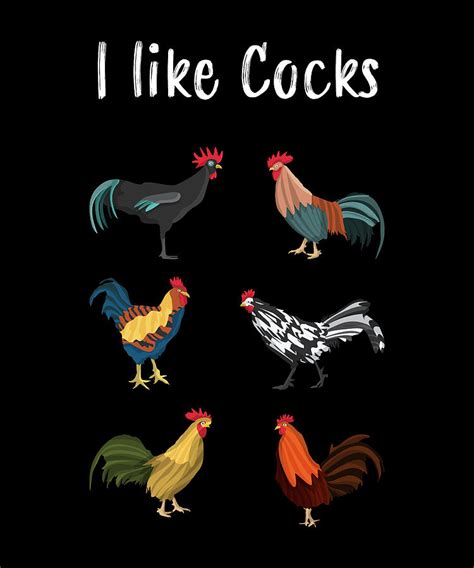 I Like Cocks Funny Chicken Farmers T Digital Art By Qwerty Designs Pixels