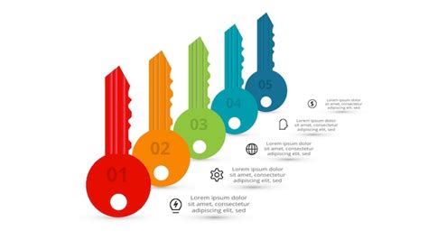 Premium Vector Key Concept For Infographic With 5 Steps Options Parts