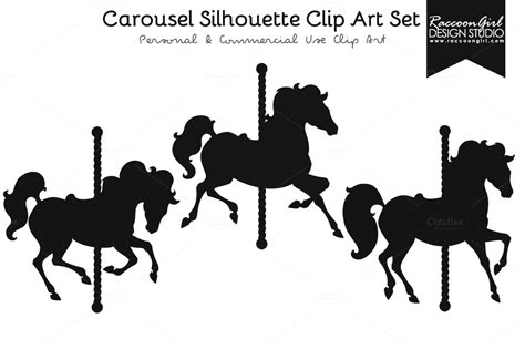 Carousel Horses Silhouette Silhouette Clip Art Clip Art Horse
