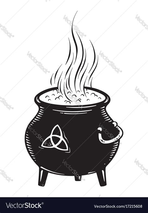 Boiling Magic Cauldron Royalty Free Vector Image