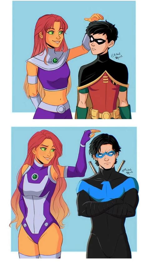 Fan Art He Never Reached Her Robinnightwing And Starfire By Adrii