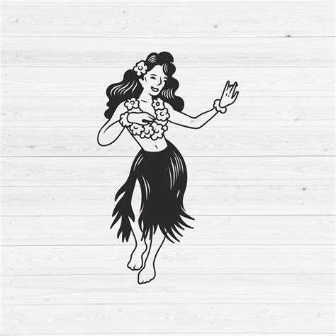 Hula Girl Svg Hula Dancer Girl Svg Hawaiian Girl Svg Etsy