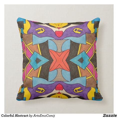 Colorful Abstract Throw Pillow In 2020 Abstract Throw Pillow Throw Pillows