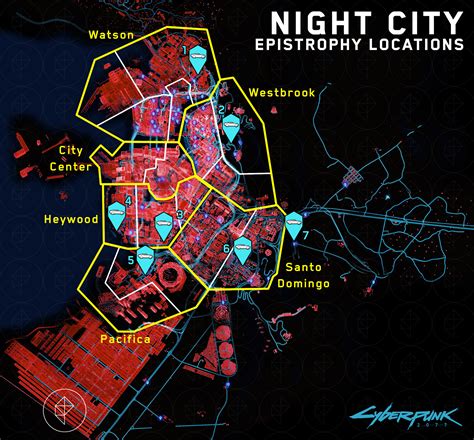 Cyberpunk 2077 Poster Map