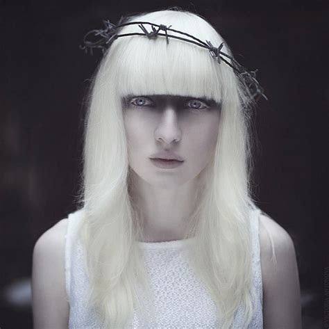 Model Nastya Kumarova Dark Beauty Albino Model Beauty