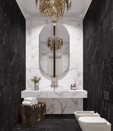 Delicate And Sophisticated Marble Bathroom