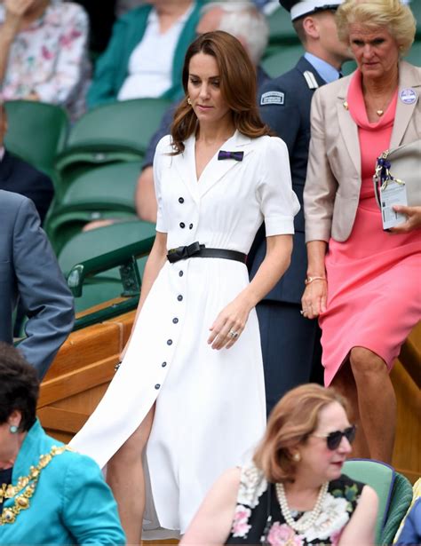 Kate Middleton White Dress At Wimbledon 2019 Popsugar Fashion Uk Photo 19