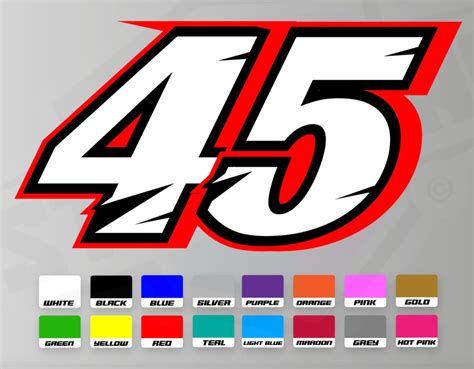 3 X Custom Racing Numbers Vinyl Stickers Decals Race Etsy