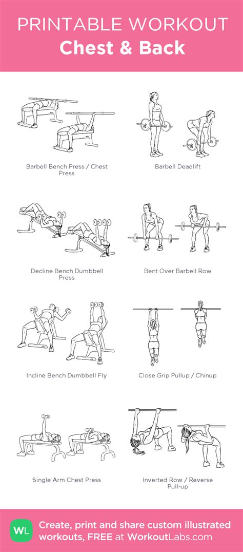 Chest And Back My Visual Workout Created At • Click