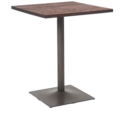 Choose from timber, cast iron and steel. Industrial Series Restaurant Table with Metal Base and ...