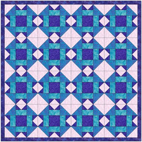 Folded Corners Quilt 15 Inch Quilt Block Template Pattern Pdf Etsy
