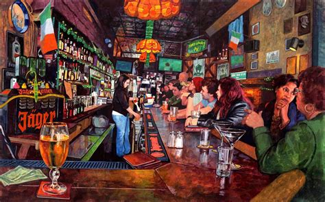 Nancy Whiskey Pub Painting Painting Illustration Cartoon Art Styles