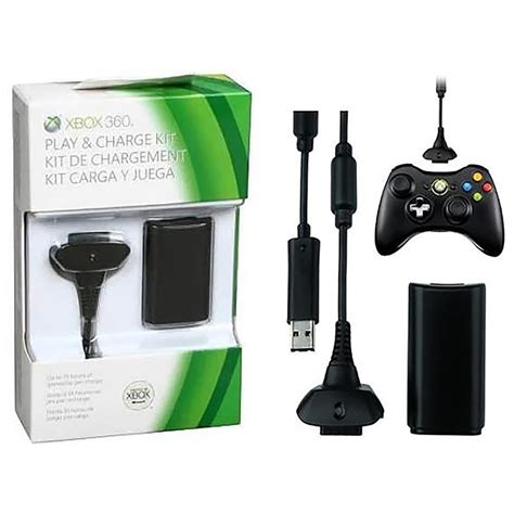 Kit Carga Y Juega Xbox 360 Cargador 35 Horas Juego Carulla