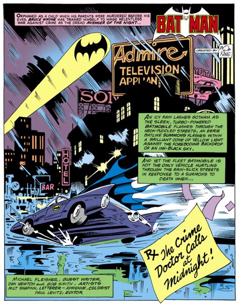 Just Look At This Unsung Batman Splash Page By Don Newton 13th