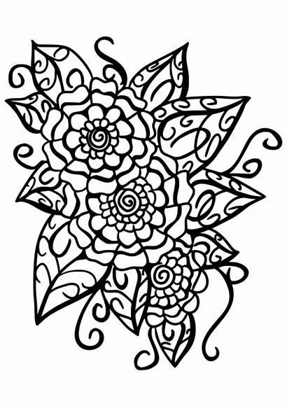 Coloring Flower Geeksvgs Adults Mandala Bloemen Copyright