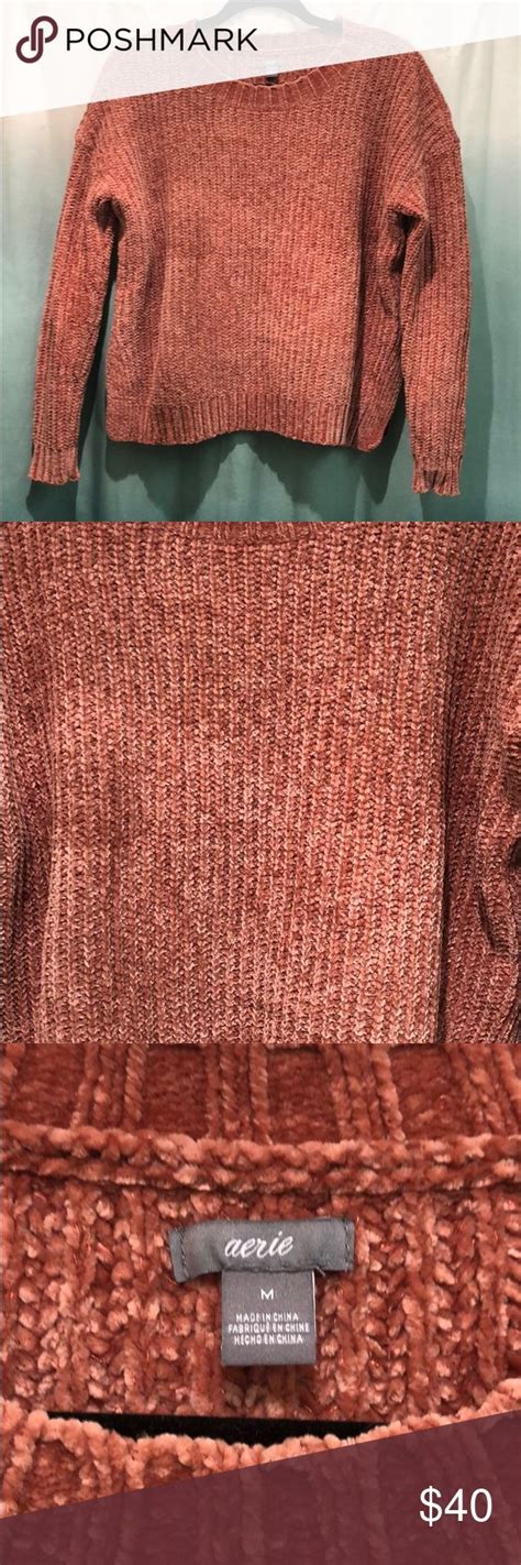 Nwot Aerie Chenille Sweater Chenille Sweater Comfy Sweaters Salmon