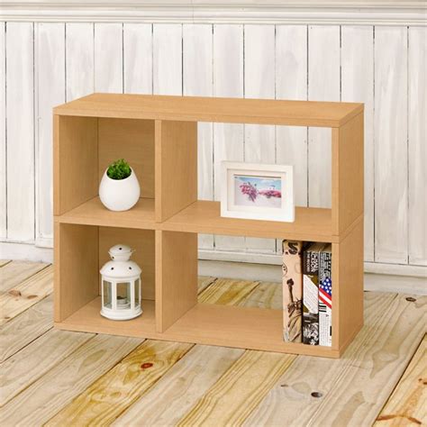 Way Basics Eco 2 Shelf Chelsea Bookcase And Cubby Storage Natural