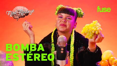 Li Saumet From Bomba Estéreo Does Asmr With Flowers Mind Massage Fuse Youtube