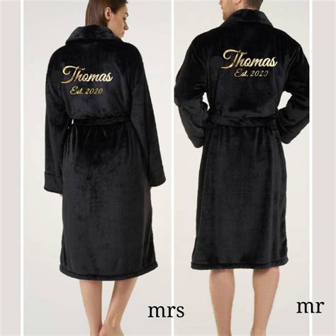 his and hers bath robes set for couples mr and mrs robes etsy