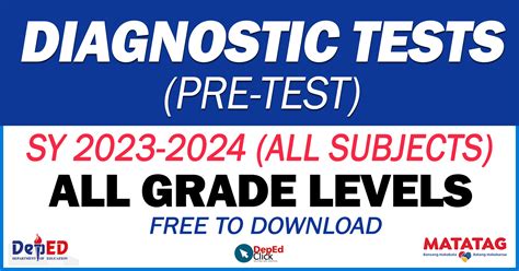 Diagnostic Tests Pre Tests Sy 2023 2024 Deped Click