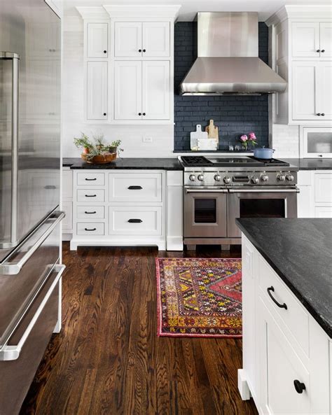 White Kitchen Cabinets With Black Granite Countertops