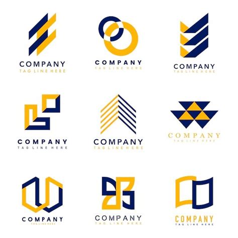 Six Different Logos Designed To Look Like Letters And Numbers With The
