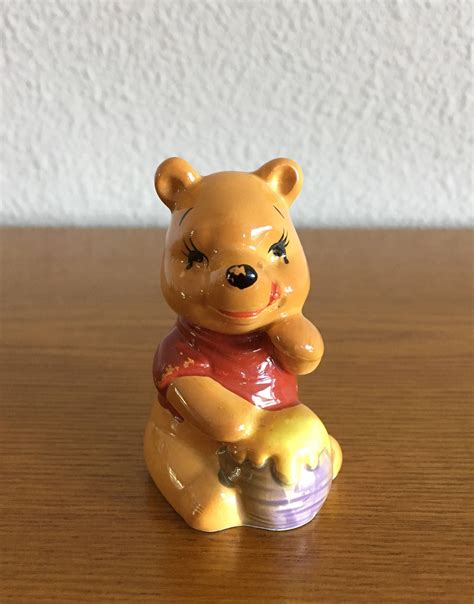 Vintage Walt Disney Productions Winnie The Pooh Figurine Made In Japan Disney Pooh Ceramic