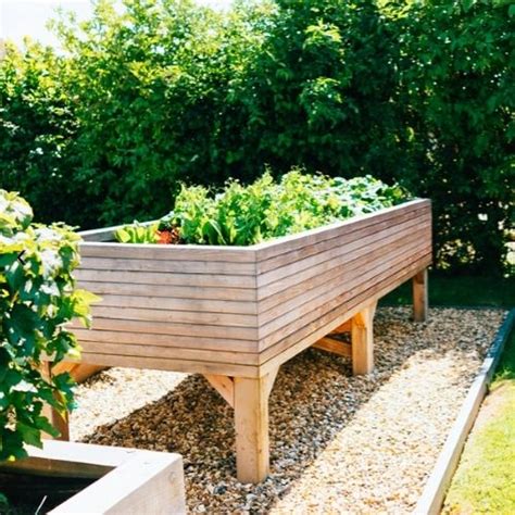 Extra Large Larch Vegetable Trough On Legs 220l X 60w X 4890h Cm