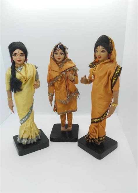 India Punjabi Doll National Costume Doll Vintage Sari Etsy